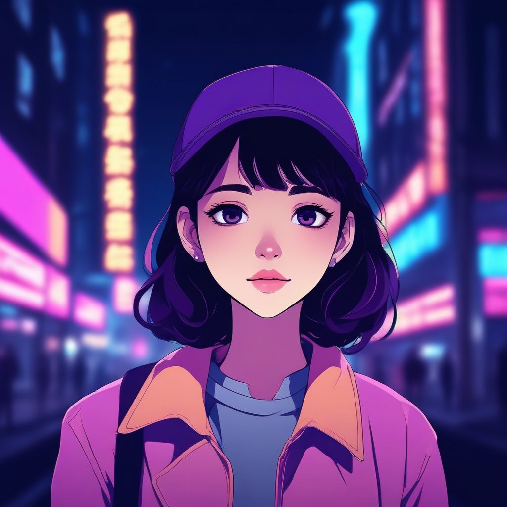🌃都市霓虹动漫头像：流光溢彩的深夜氛围美学