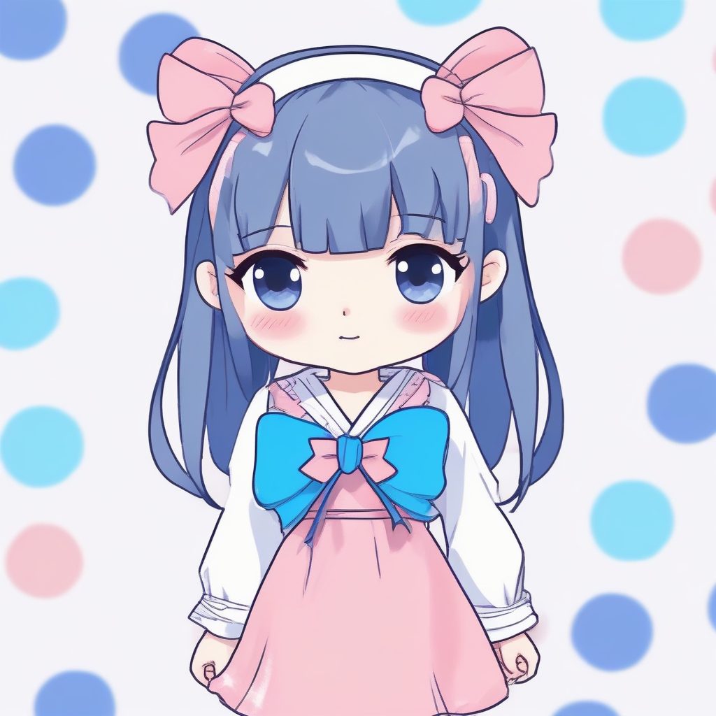二次元心动预警！粉蓝撞色Q版少女头像分享🌸