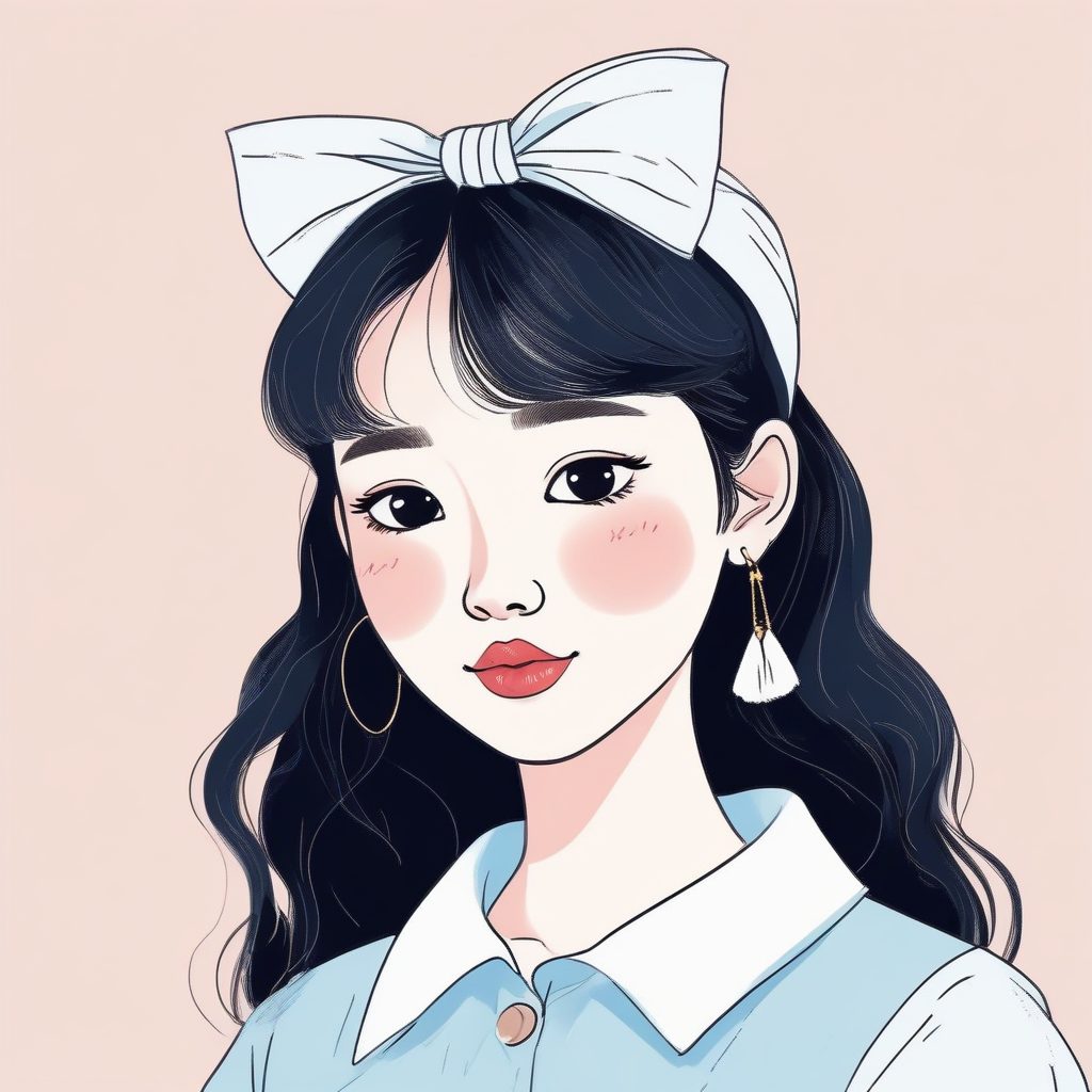 📸 氛围感拉满！韩系ins风极简手绘插画女生头像