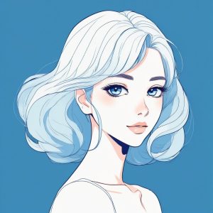 ✨ 氛围感拉满！蓝色系清冷感极简动漫少女头像