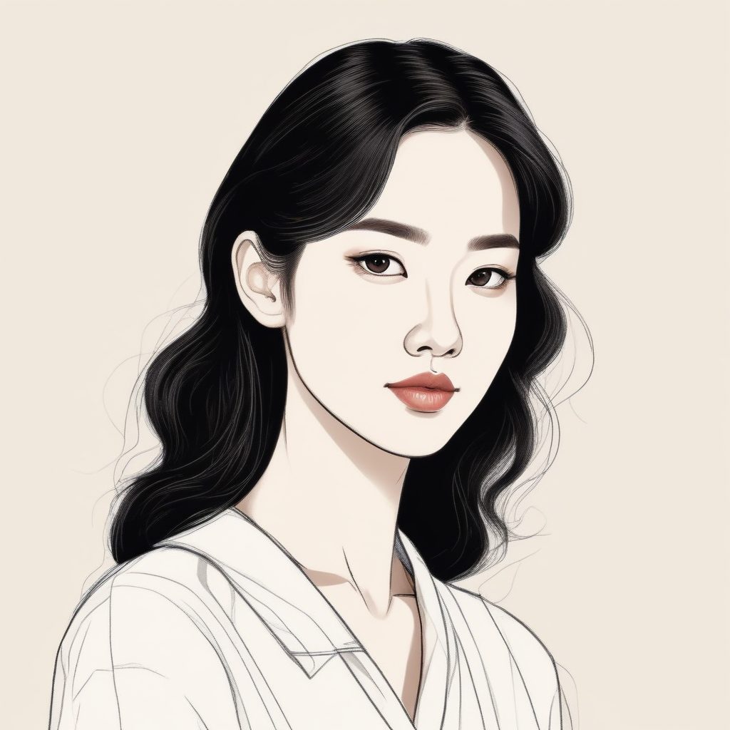 氛围感十足🌸韩系极简线条AI肖像生成