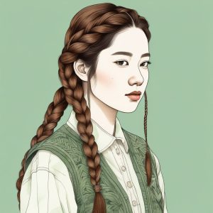 📜复古文艺,韩系针织背心少女肖像头像