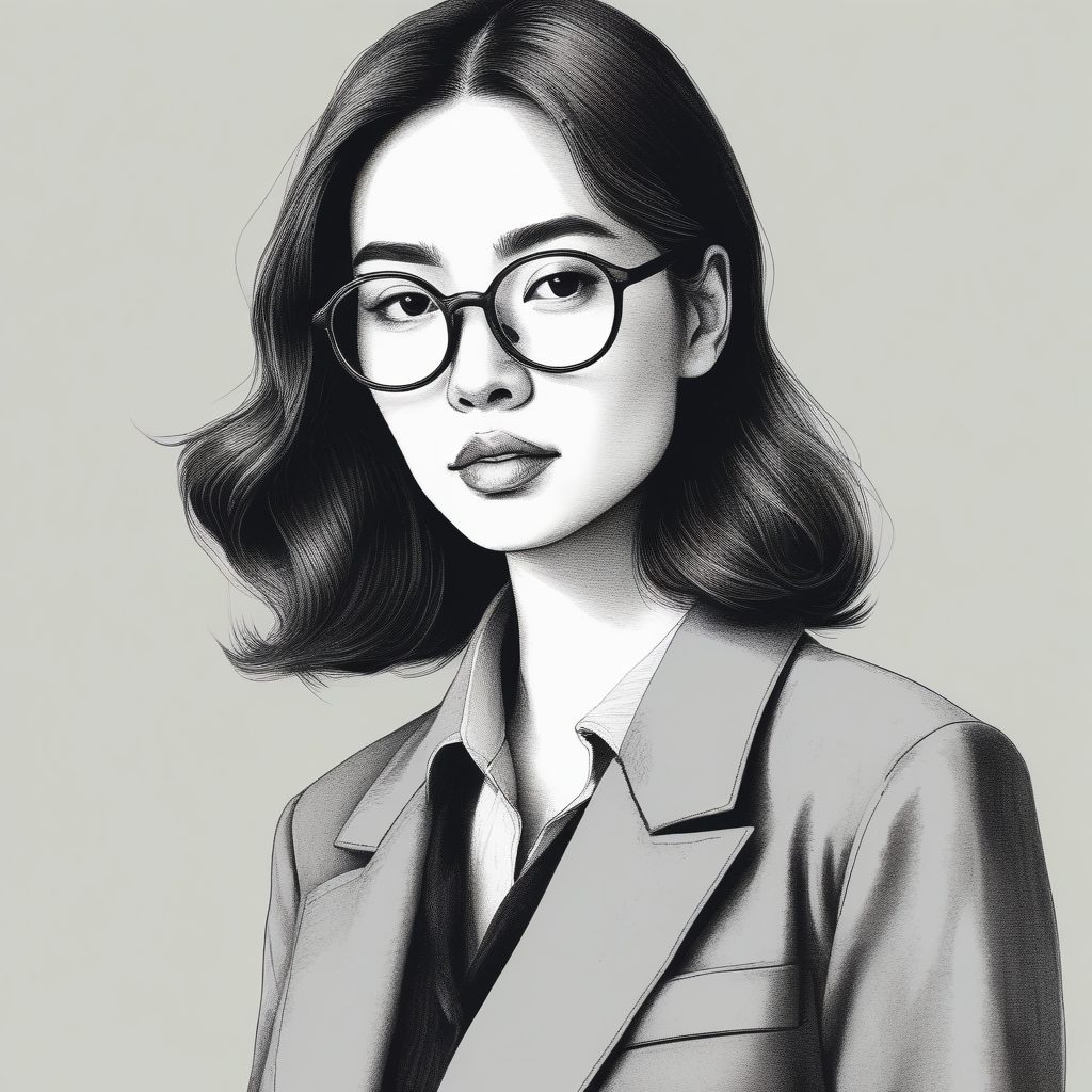👓高级冷淡风，职场韩系插画肖像头像