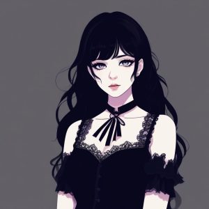🖤 哥特少女:暗黑病娇风极具个性 AI 头像