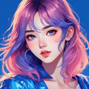 韩流主唱✨甜酷动漫：超现实流行风格少女肖像