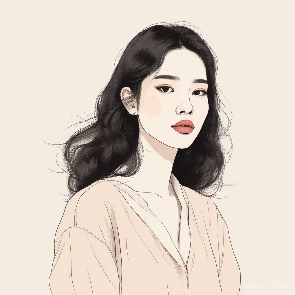 韩系博主风✨极简时尚手绘AI头像生成