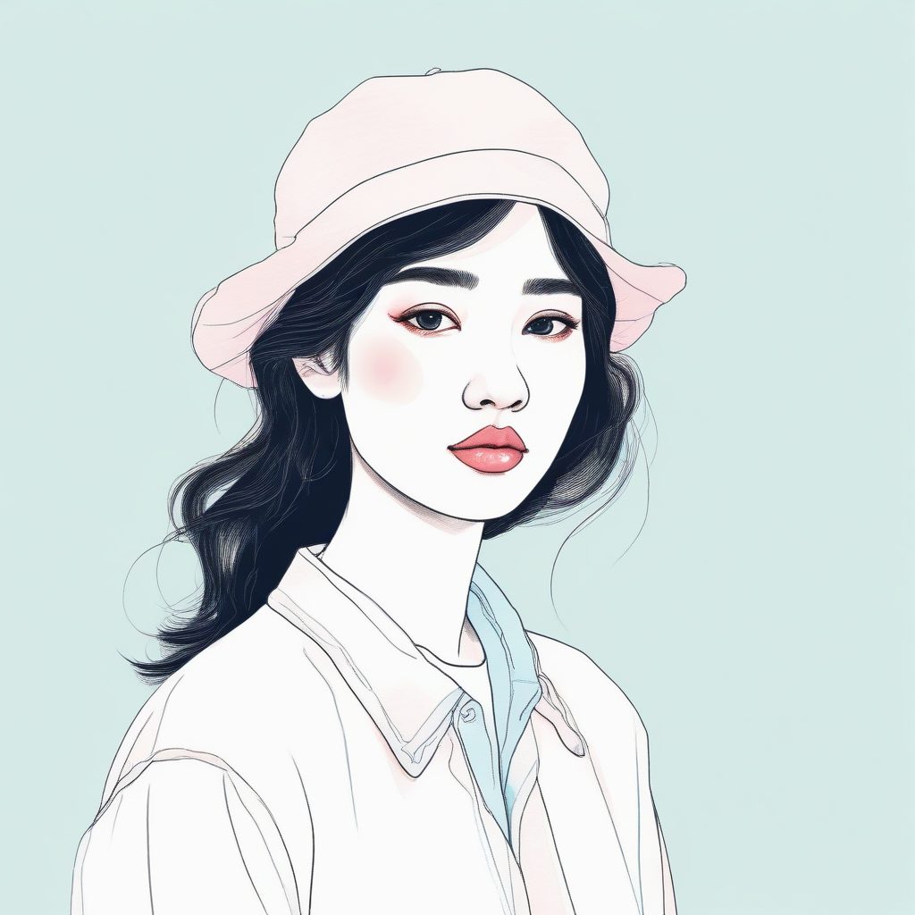 韩系氛围感 ✨ 极简线条手绘插画头像