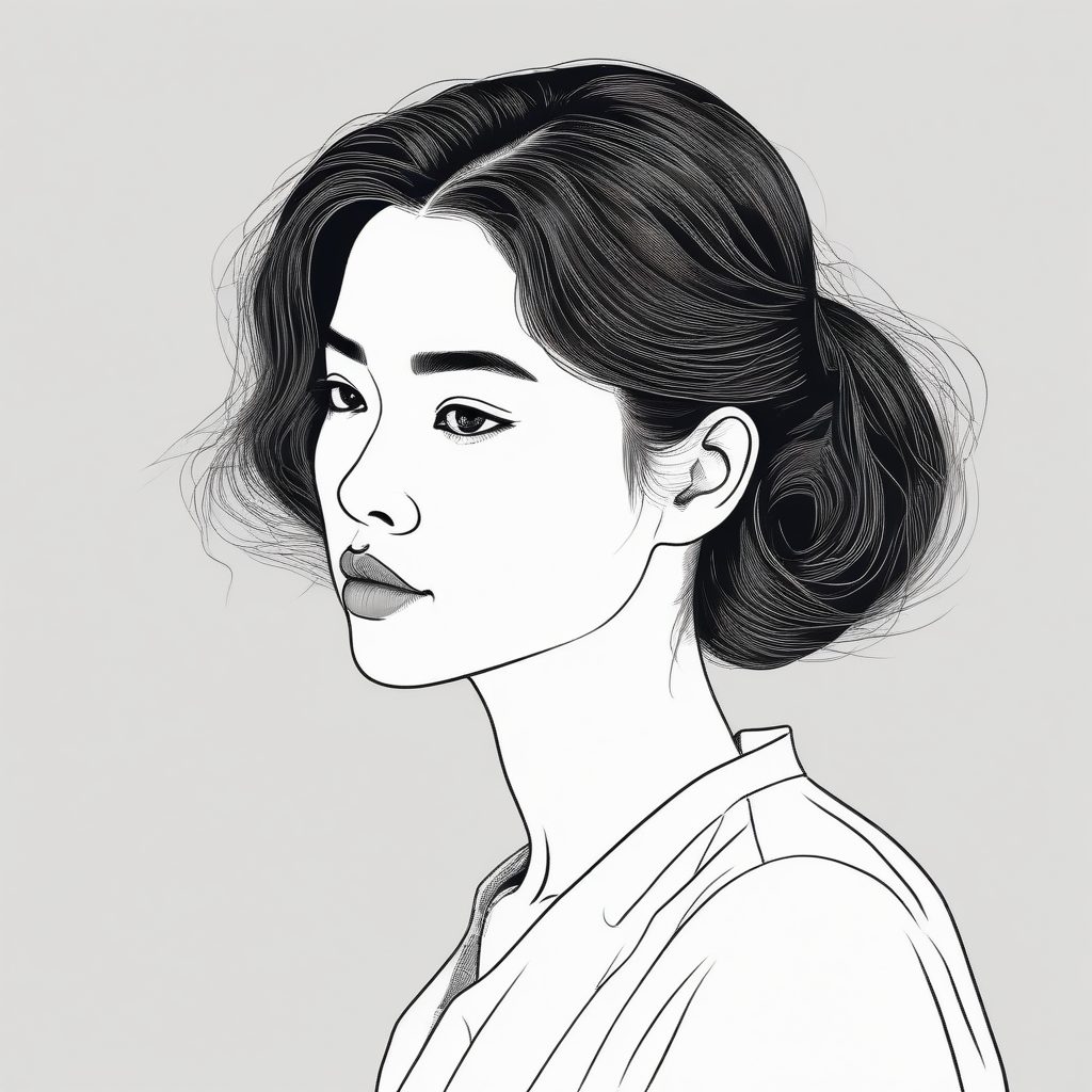 ✏️ 韩系ins风简约线条AI生成头像，极简主义的艺术肖像