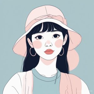 🍭 韩系 INS 风简约线条插画，打造清甜 AI 生成头像