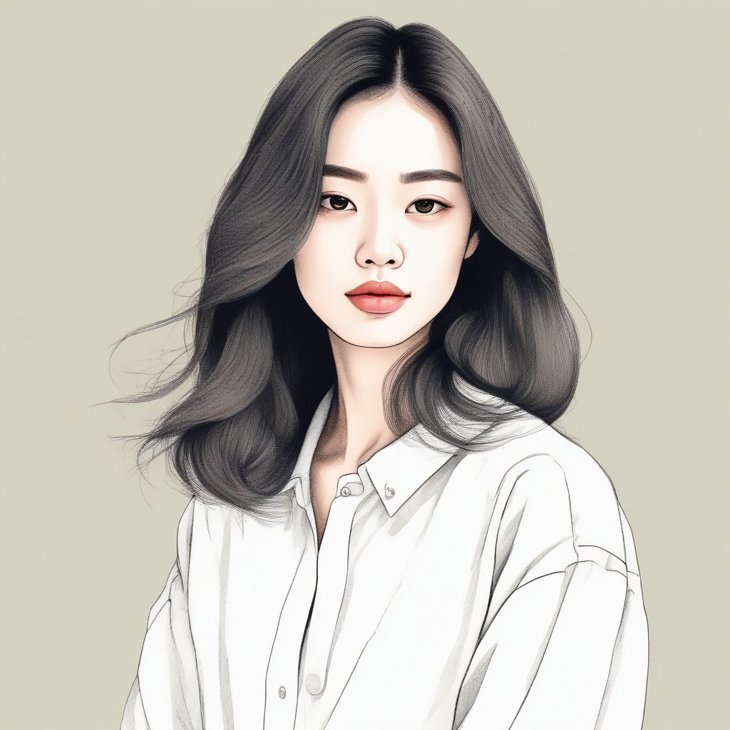 🌿韩系INS风线条画：极简主义的手绘时尚头像
