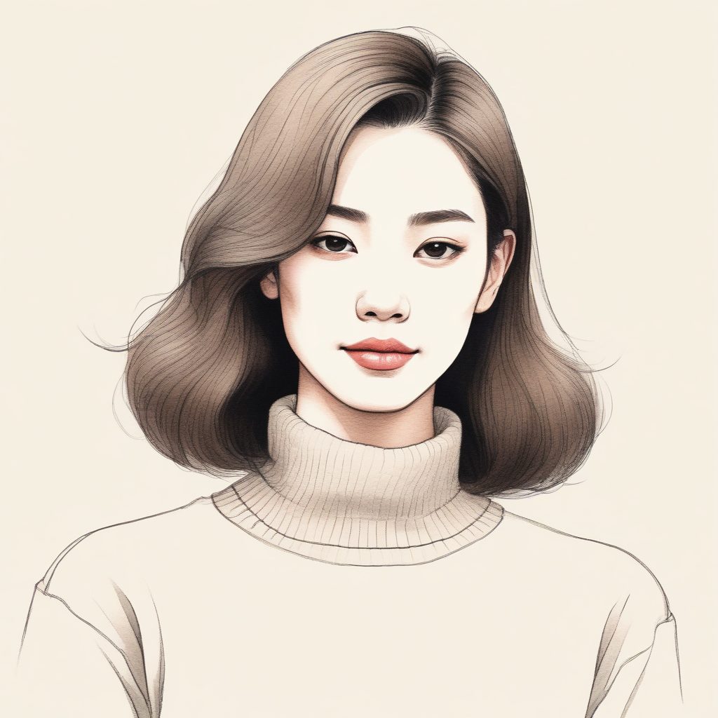 韩系极简清冷感插画头像✨这图做头像太合适了