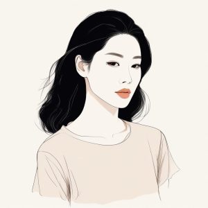 韩系简约AI头像分享：清冷感职场女性插画指南 ☕