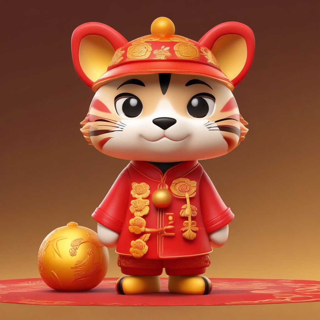鸿运当头！新年喜庆红火3D盲盒Q版AI头像🧨