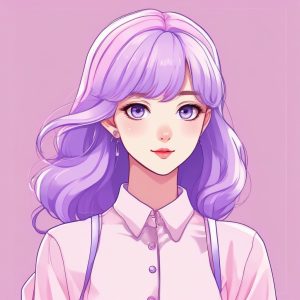 🍭 极简梦幻糖果少女, AI 绘画让头像更有元气