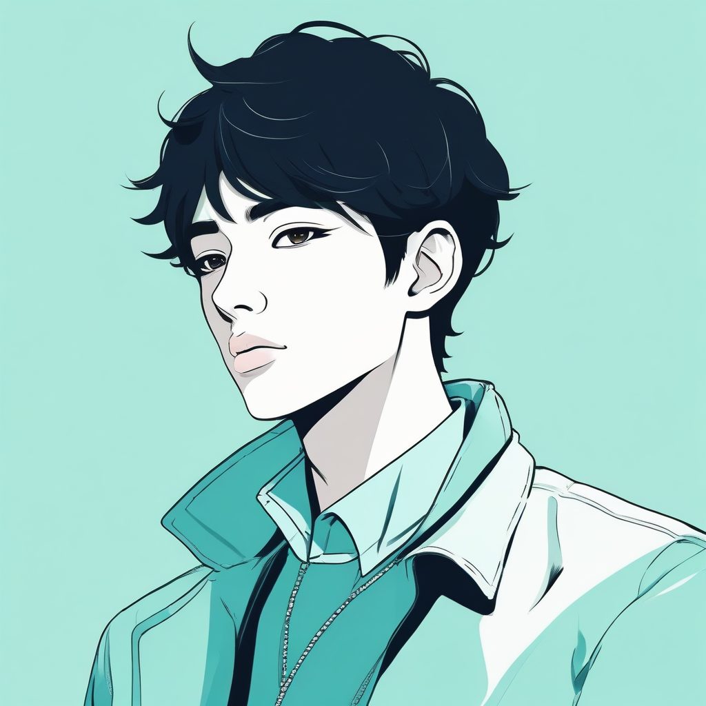 🎨 极简线条美学：低饱和度日系男生微信头像
