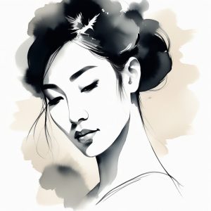 🏮 极简新中式清冷风 AI 绘画，空灵感东方审美头像