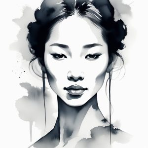 🕊️ 极简新中式清冷风：墨色晕染下的东方韵味
