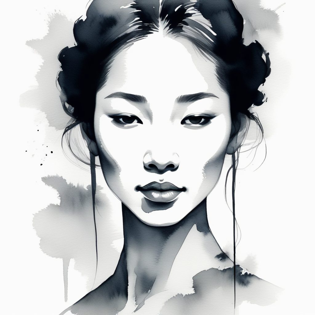 🕊️ 极简新中式清冷风：墨色晕染下的东方韵味