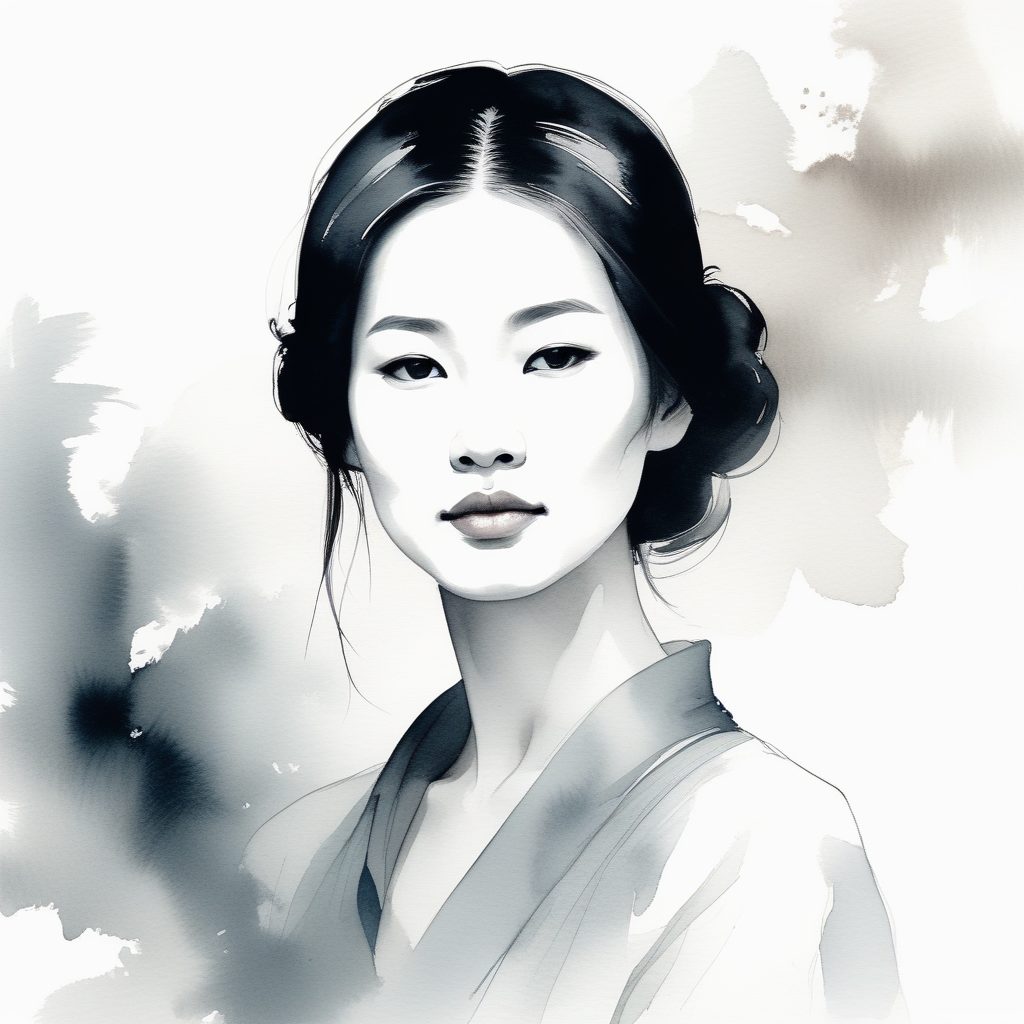 🏮 极简新中式:清冷感水墨少女,这也太有禅意了