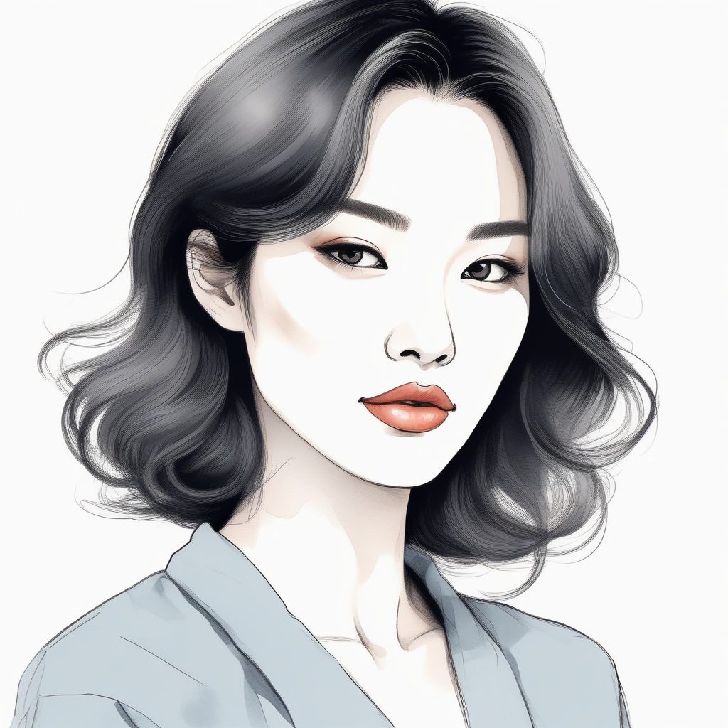 极简之美：韩系时尚速写手绘插画头像✨