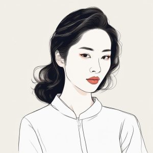 🕊️ 极简之美！韩系淑女风手绘插画头像，展现高级疏离感