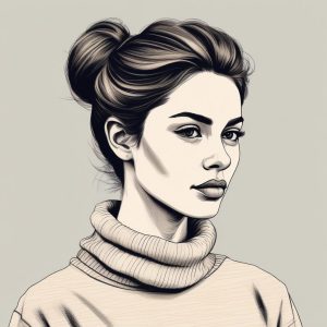 🎨极简主义天花板，韩系Ins风线条手绘肖像头像
