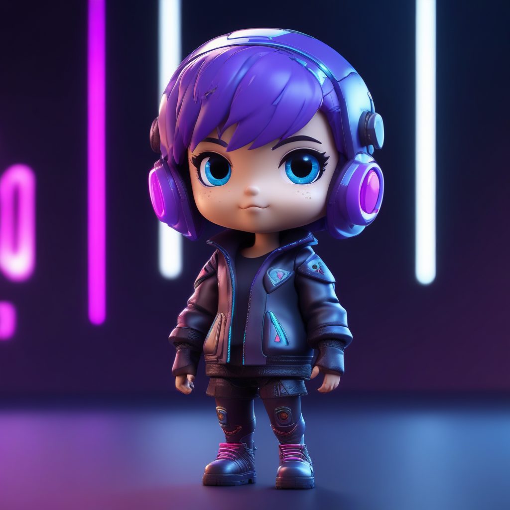 ⚡ 机械姬也可爱？赛博朋克Q版3D盲盒头像分享
