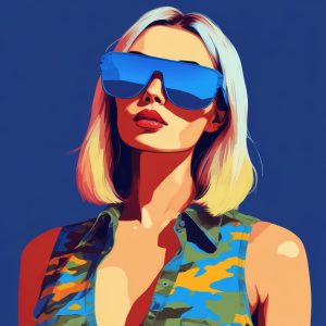 ⛓️ 街头迷彩酷妹：亚文化风镜女孩头像