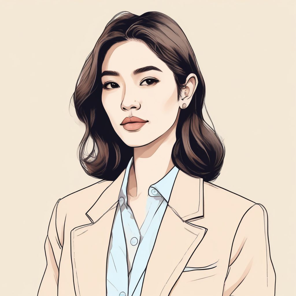 ✨ 绝美韩系插画AI头像：极简线条感拉满的穿搭灵感