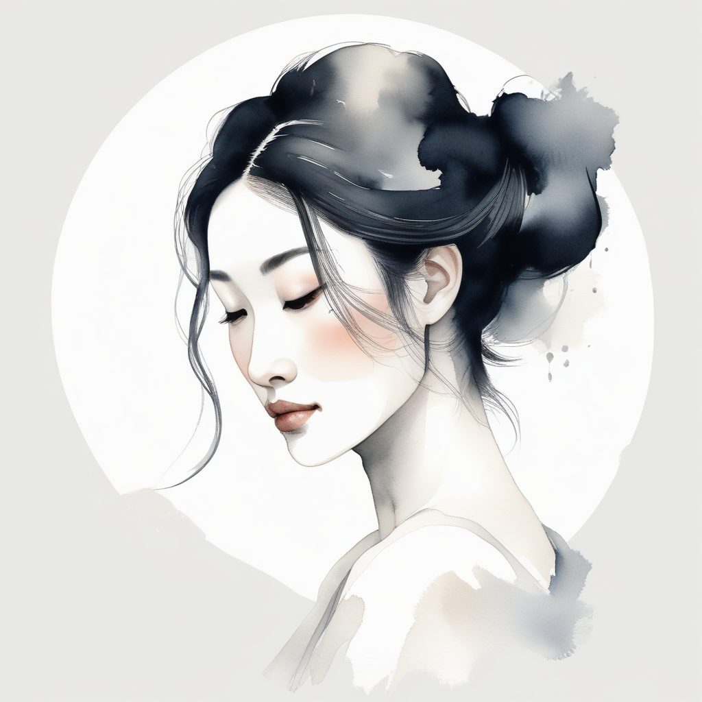 🏮 绝美新中式 AI 头像制作：水墨清冷风高级感肖像