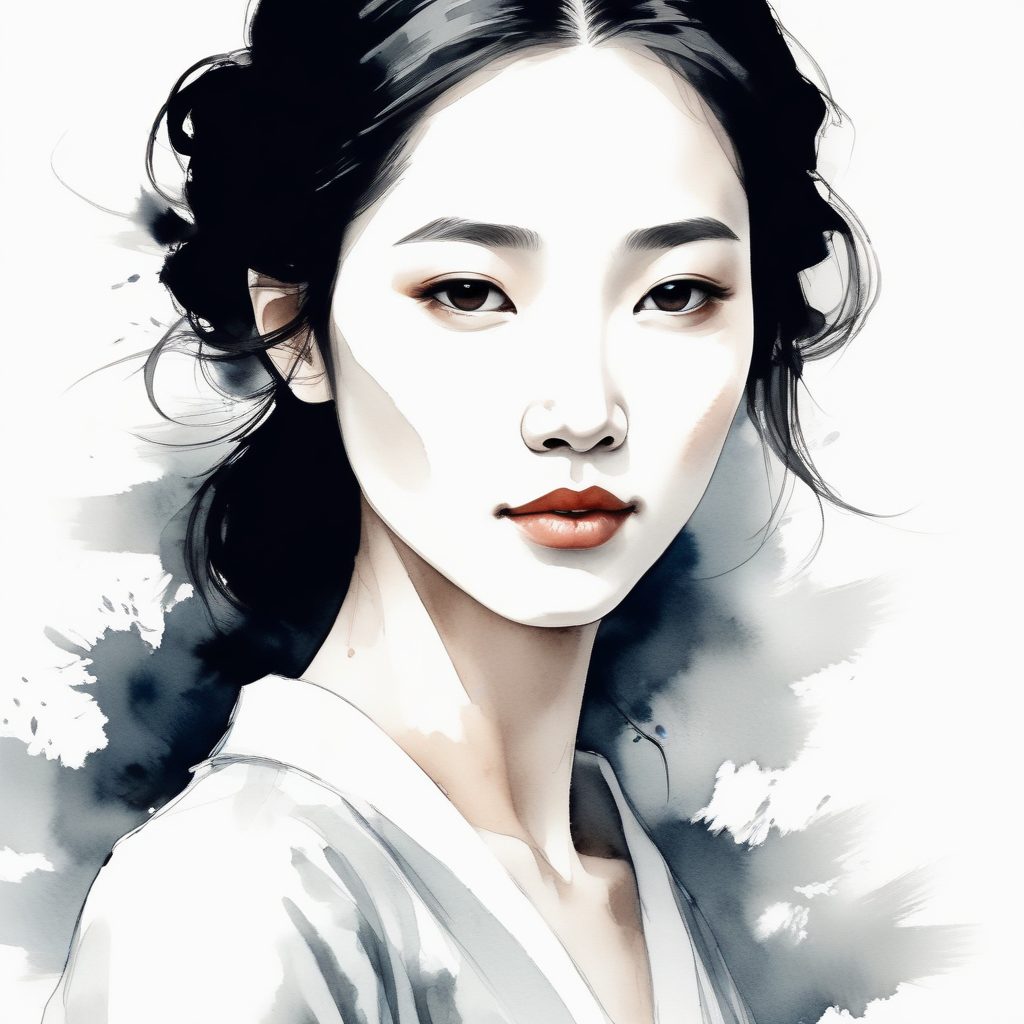 绝美新中式清冷感！东方美学水墨风AI头像