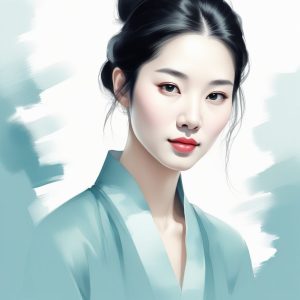 ☁️空灵之美 AI 头像制作：如烟似露的新中式插画