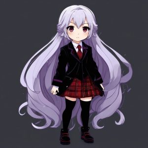 🕸️酷飒暗黑风AI头像制作：哥特Q版学院少女，在线头像生成分享