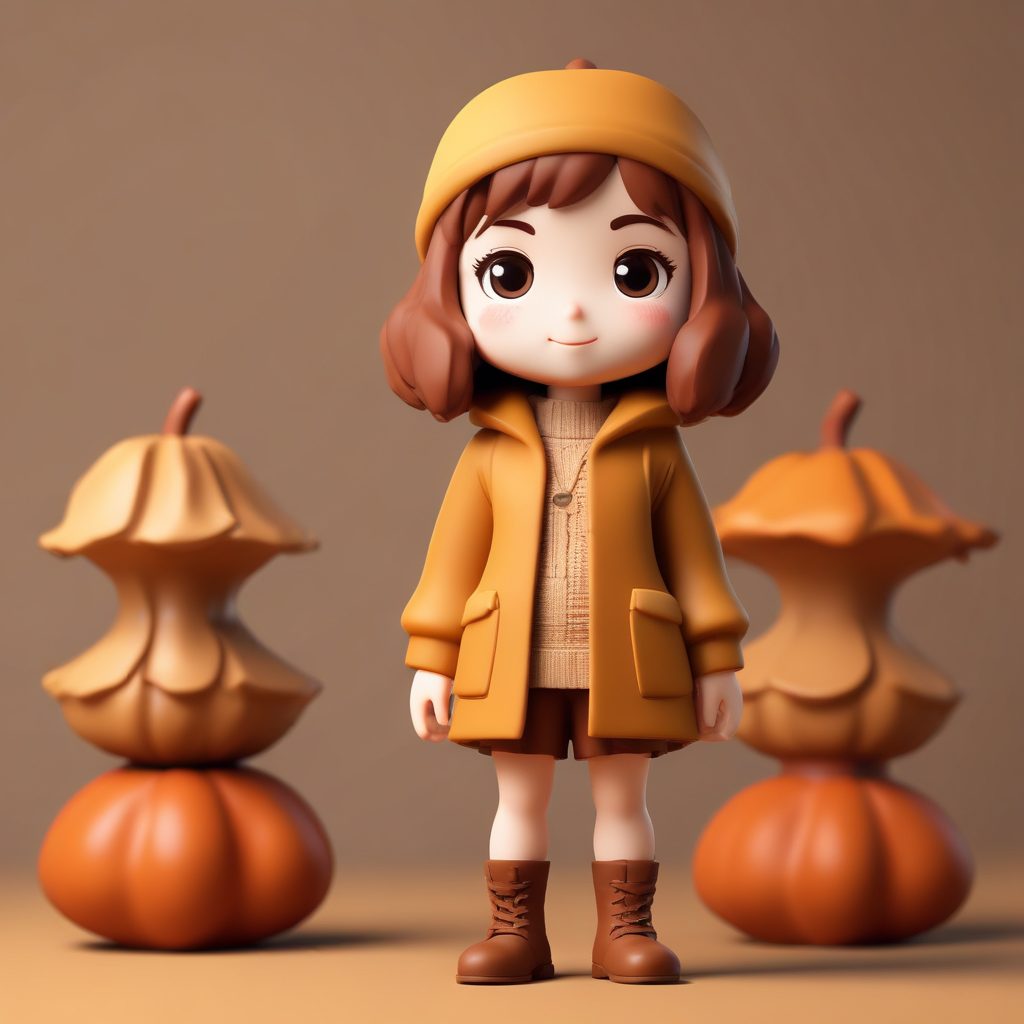 🍂美拉德复古 3D Q 版 AI 头像生成，秋季穿搭天花板