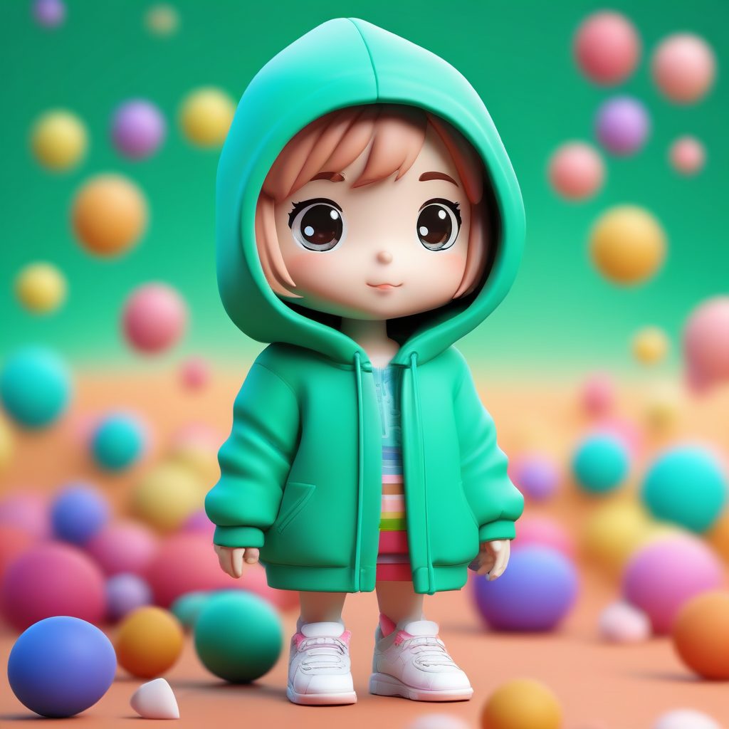 ✨萌化了!3D磨砂盲盒风Q版女孩,专属你的甜系AI公仔
