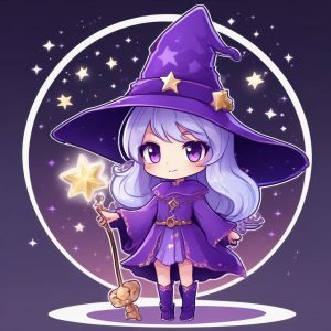 🌙 梦幻小魔女 AI 头像生成：二次元二次元魔法少女风