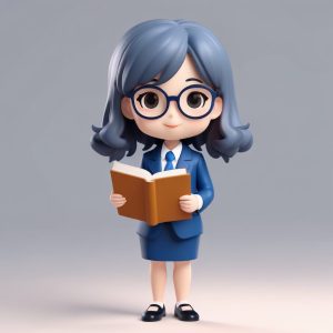 ✨Q版3D女教师头像：温柔知性的职场美学写真