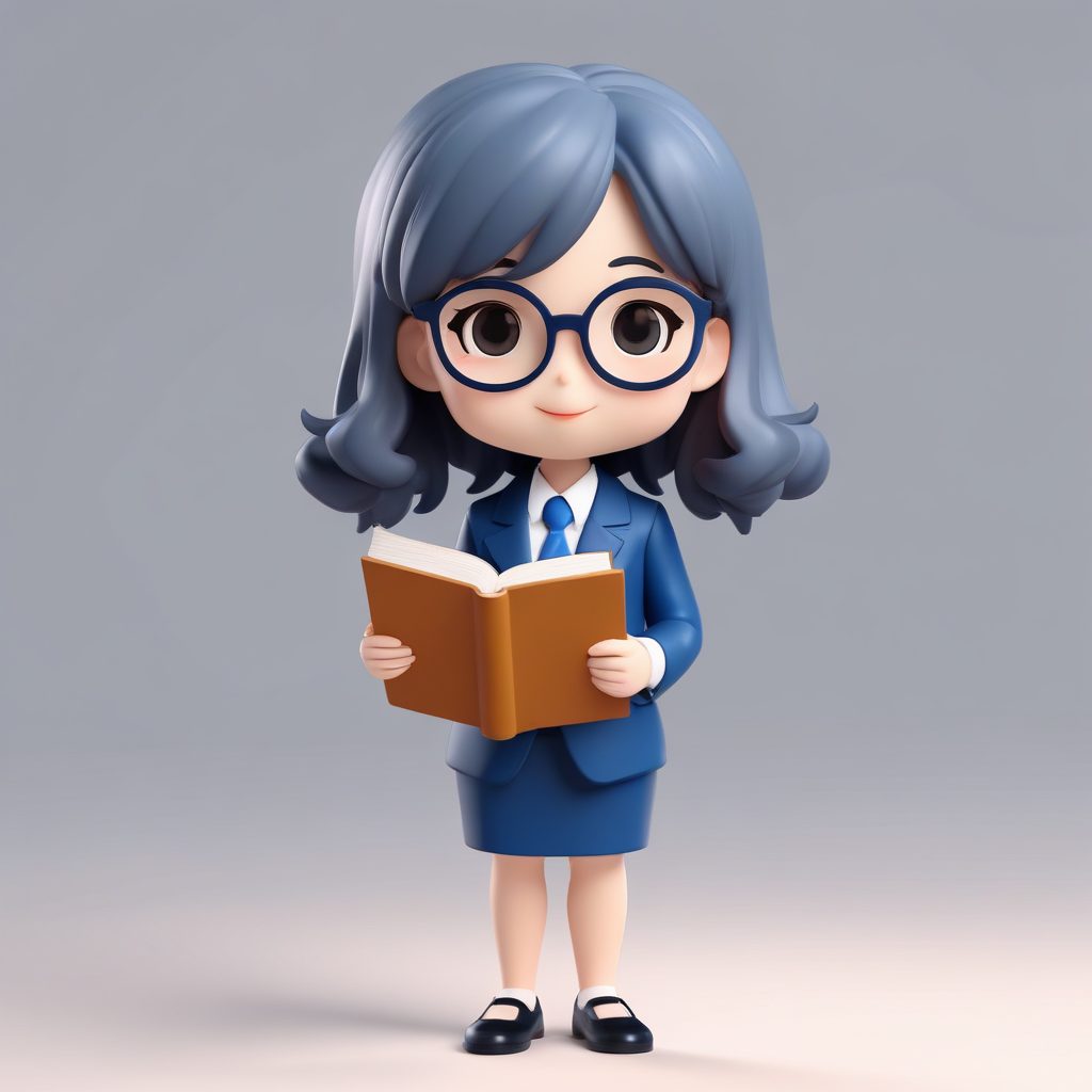 ✨Q版3D女教师头像:温柔知性的职场美学写真