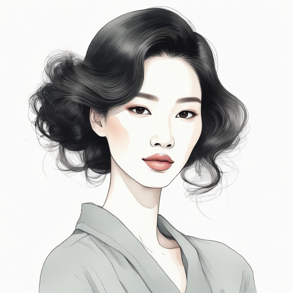 气质拿捏了！韩系极简时尚名媛风AI插画头像✨