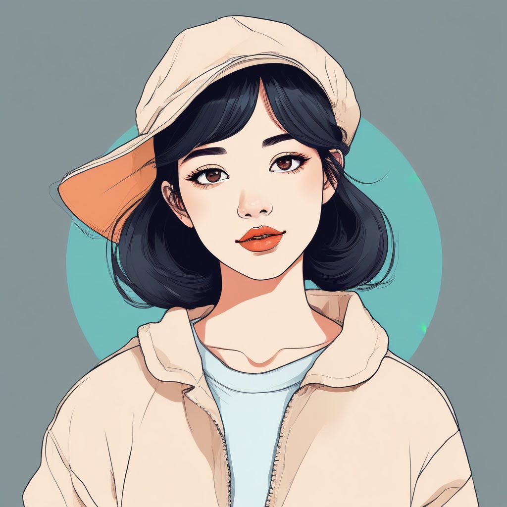 🦢 气质拿捏：日系极简线条时尚美少女头像