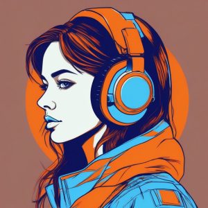 🎧 千禧电台 AI 头像：复古大耳机少女的潮流肖像