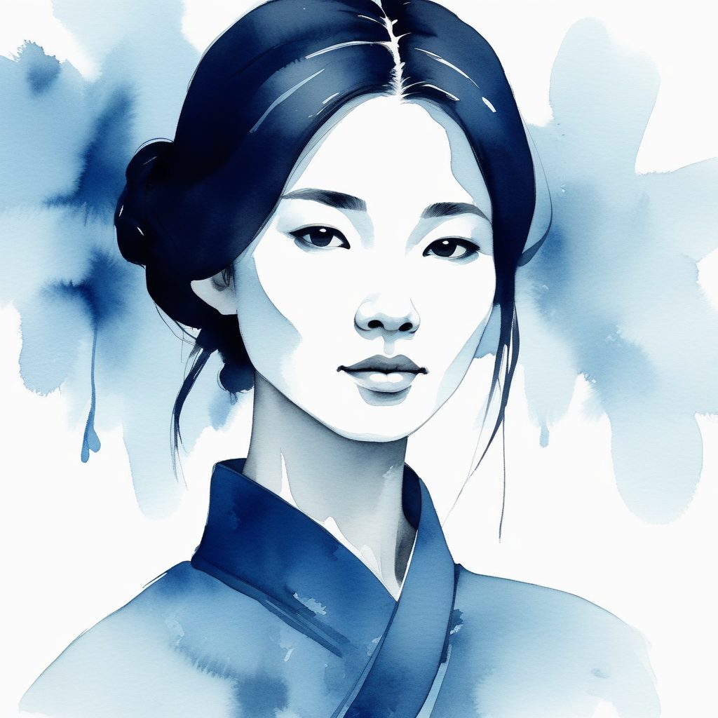 💠青花瓷韵：淡雅蓝调水墨头像，清爽宜人的国风肖像
