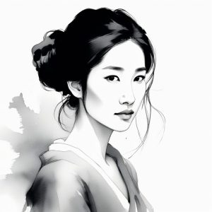 🍵清冷感拉满，新中式水墨氛围感肖像头像