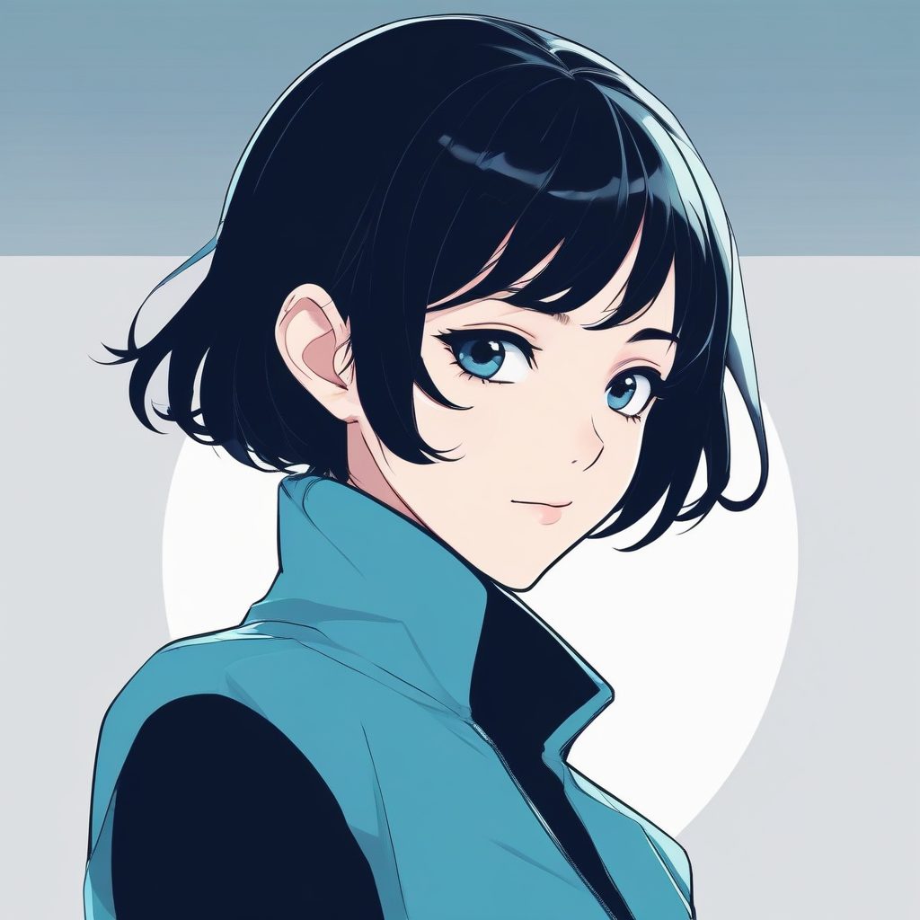 清冷感女神✨极简线条动漫女孩头像分享