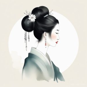 清冷感天花板✨新中式水墨风AI头像