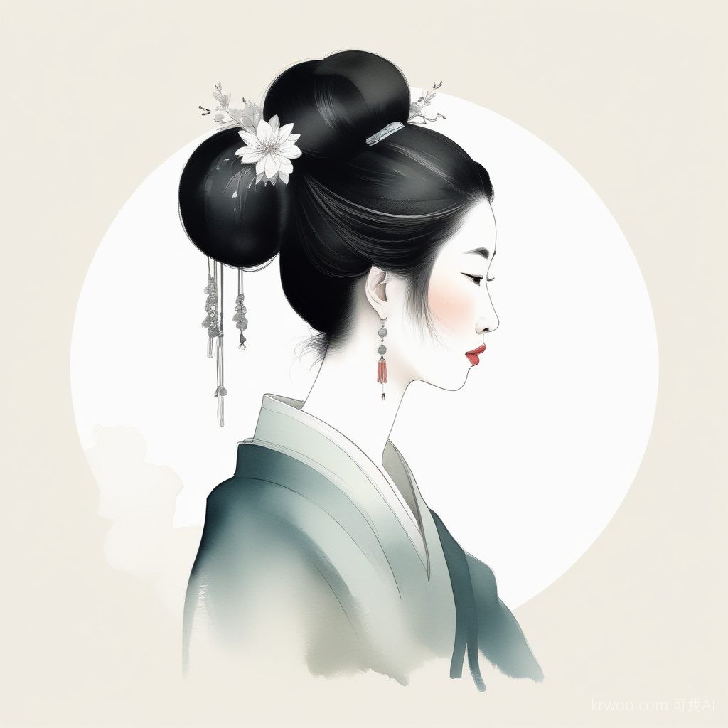清冷感天花板✨新中式水墨风AI头像
