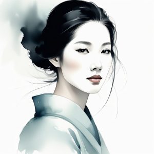 🏮 清冷感天花板：新中式水墨风极简AI头像