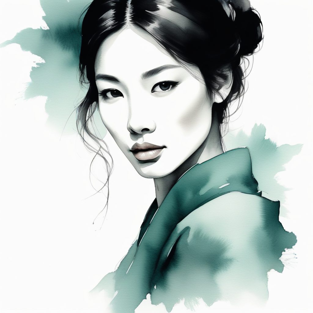 清冷如月：新中式水墨风极简美少女头像🍃