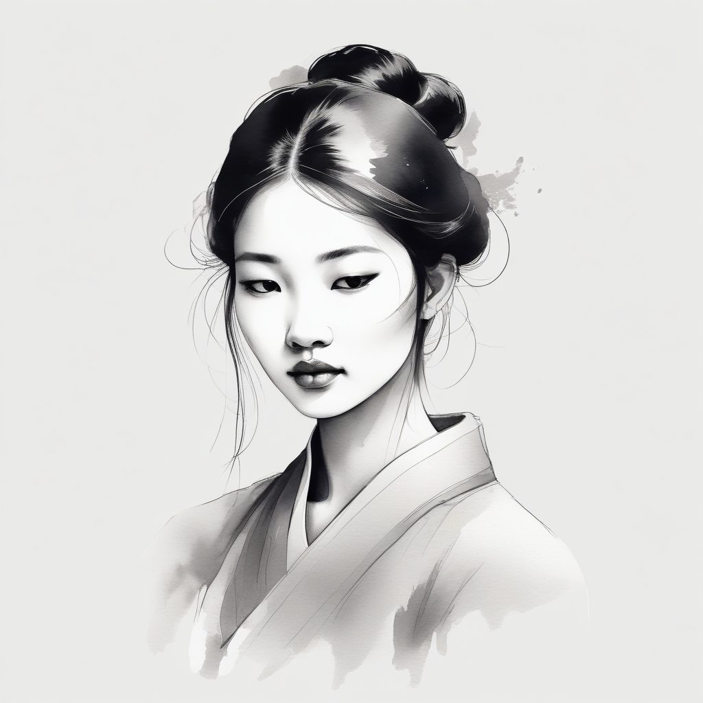 🏮 清冷仙气！新中式水墨风AI绘画肖像