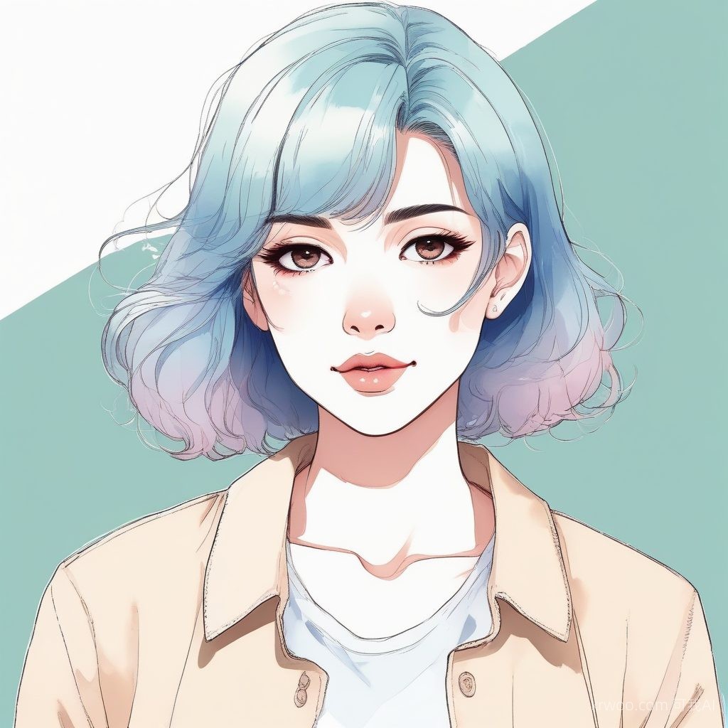 🌿 清新水彩动漫风：治愈系治愈插画AI头像